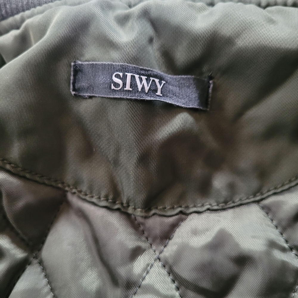 SIWY Army Green Bomber Jacket - Picture 16 of 16